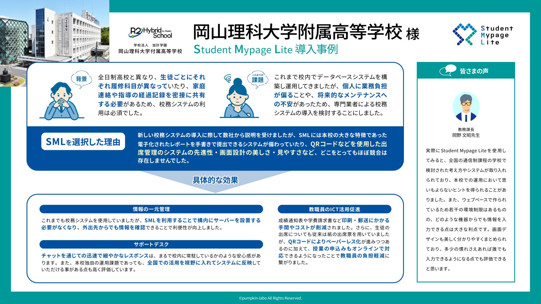 岡山理科大学附属高等学校 導入事例